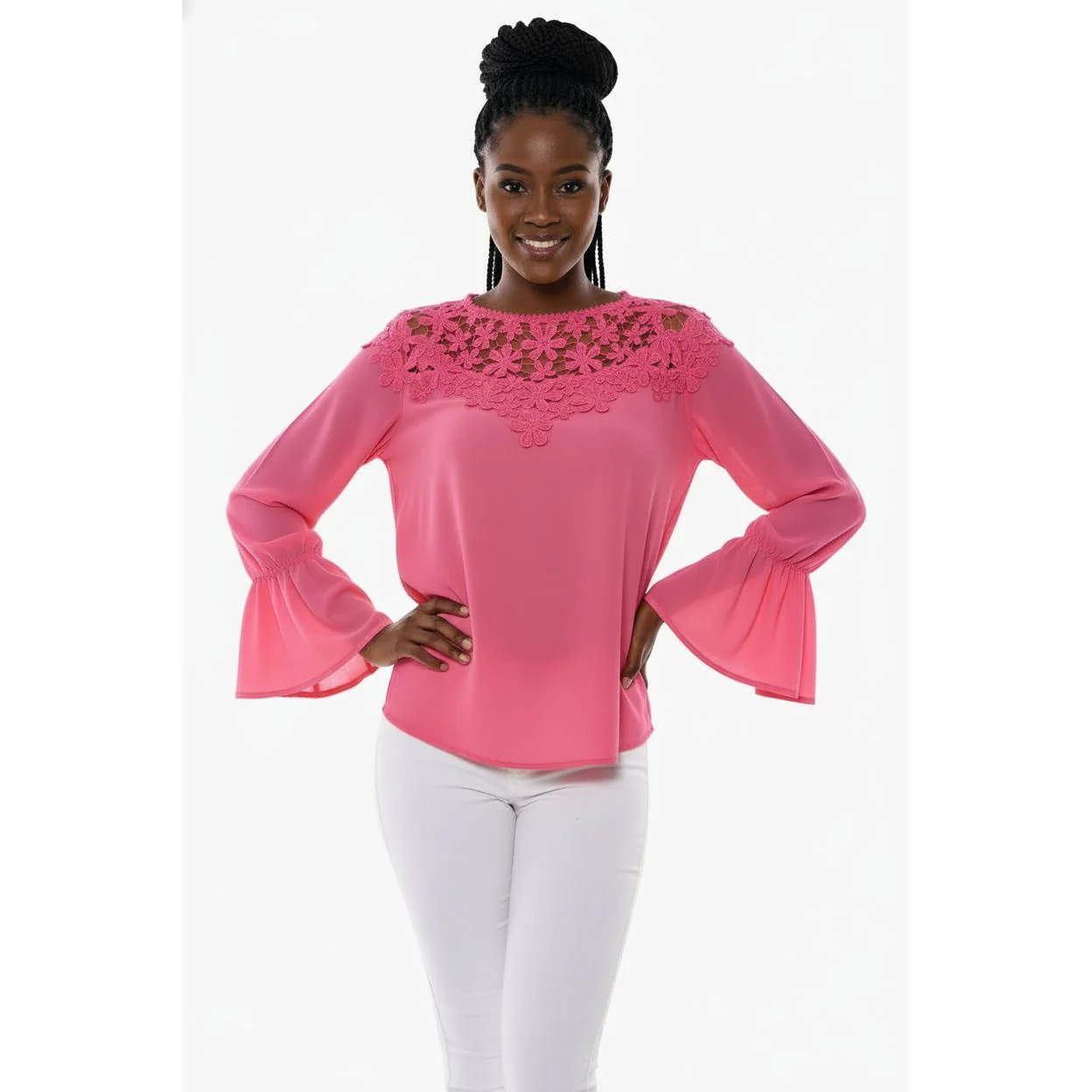 Long sleeve Crochet detailed Top - Image 5