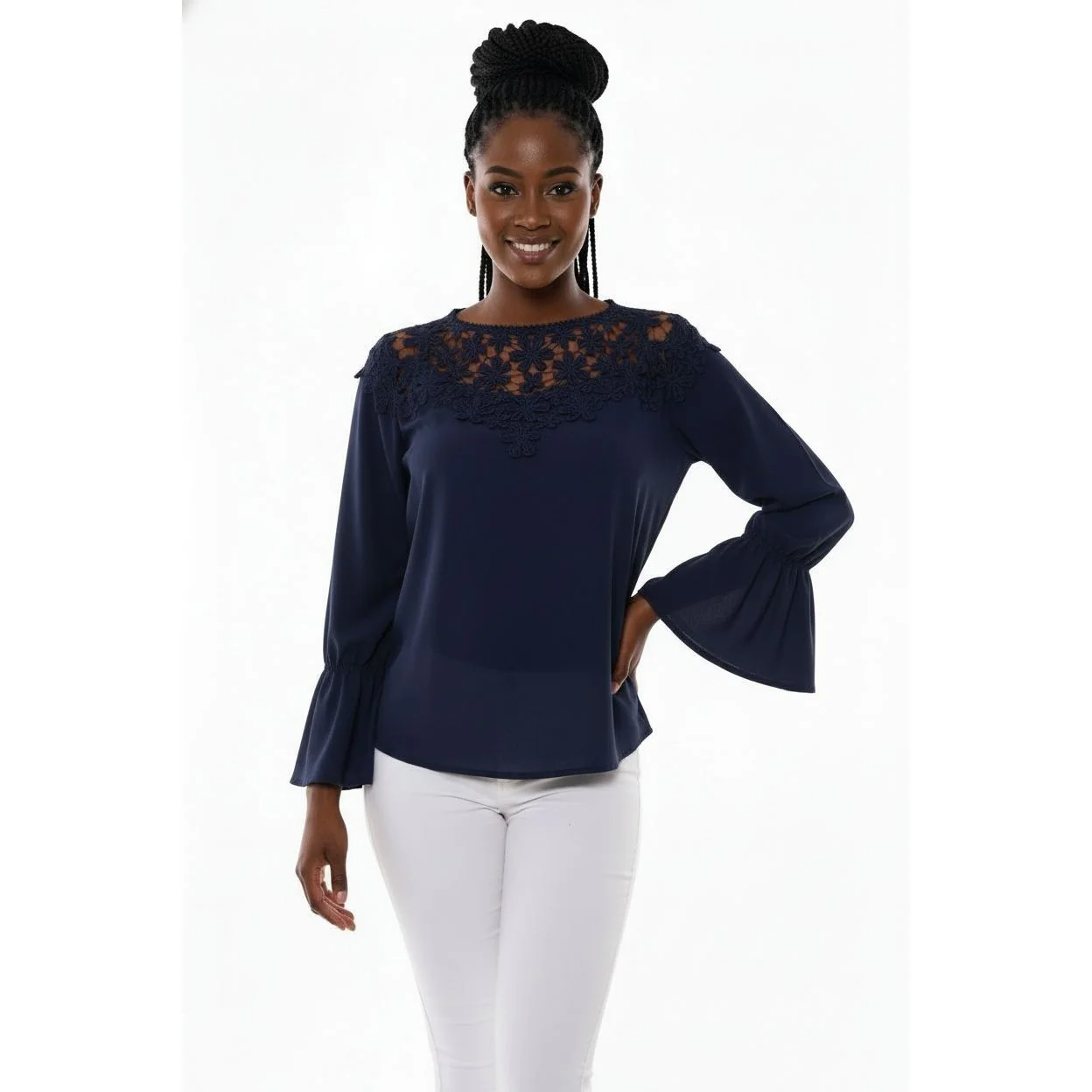 Long sleeve Crochet detailed Top - Image 6
