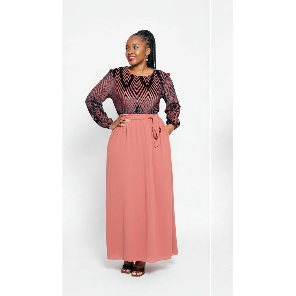 Long Sleeve Fashion Maxi Dress - Image 2