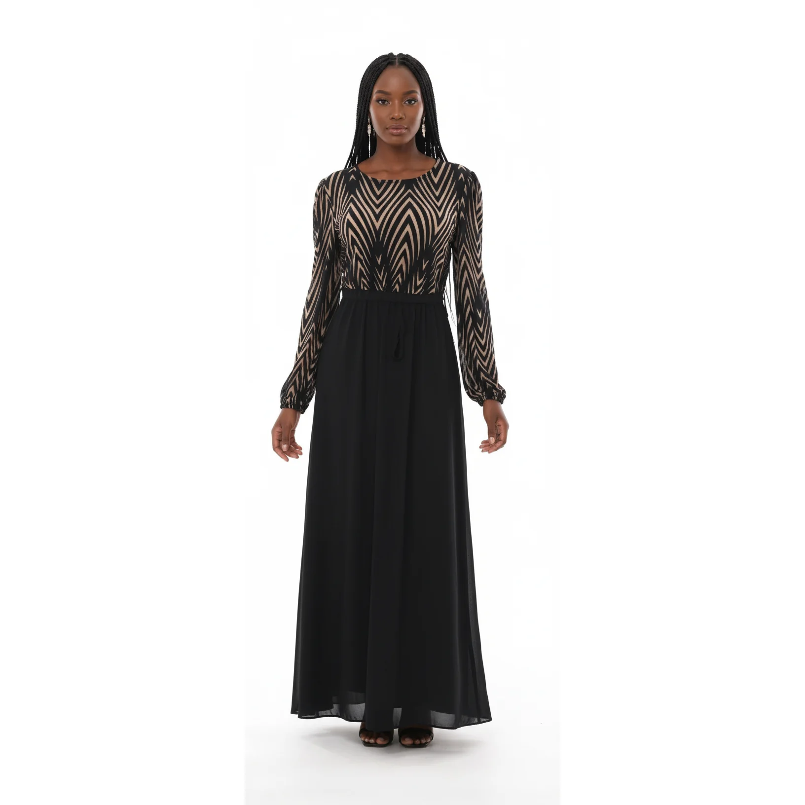 Long Sleeve Fashion Maxi Dress - Image 3