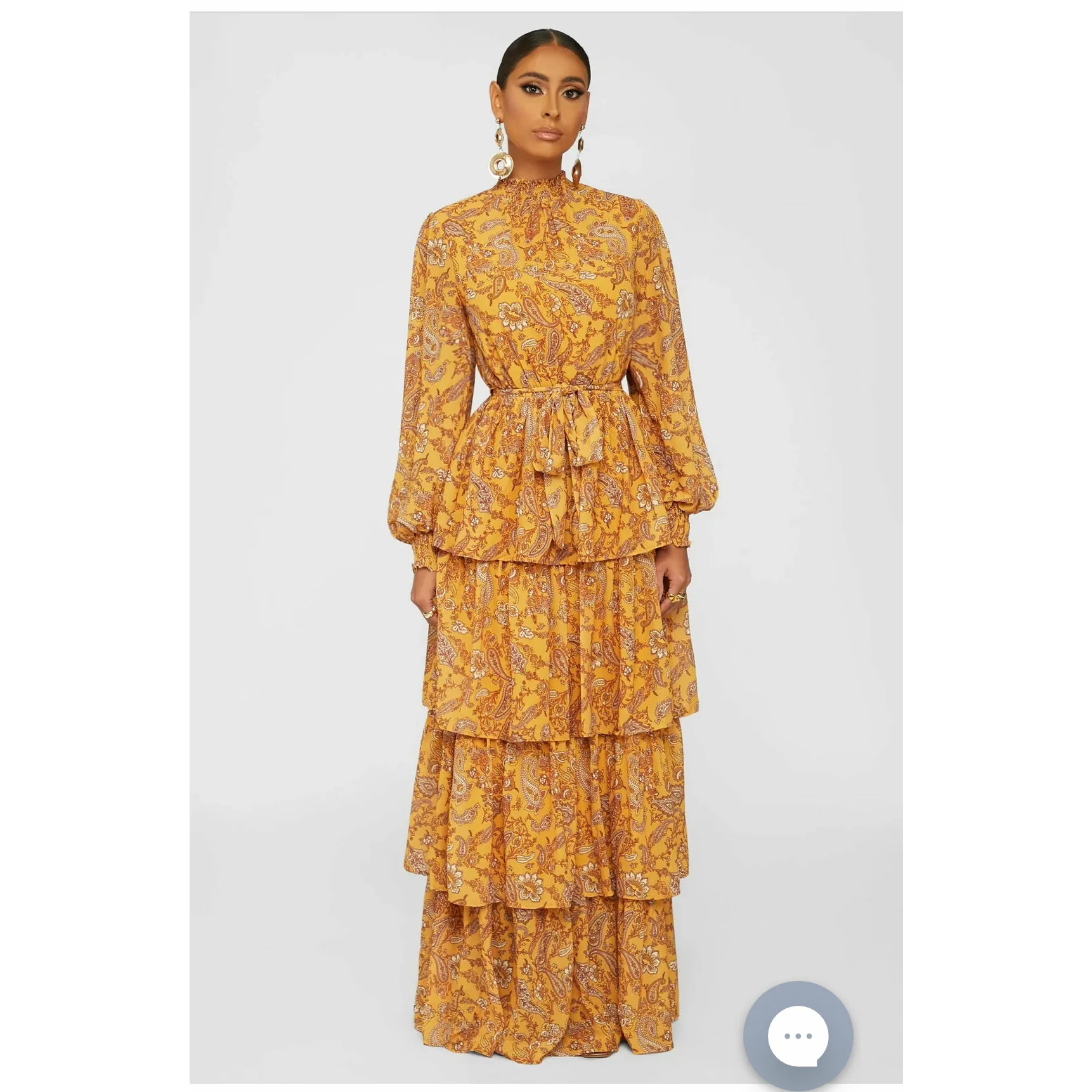 Long Sleeve Floral Maxi Dress - Image 8