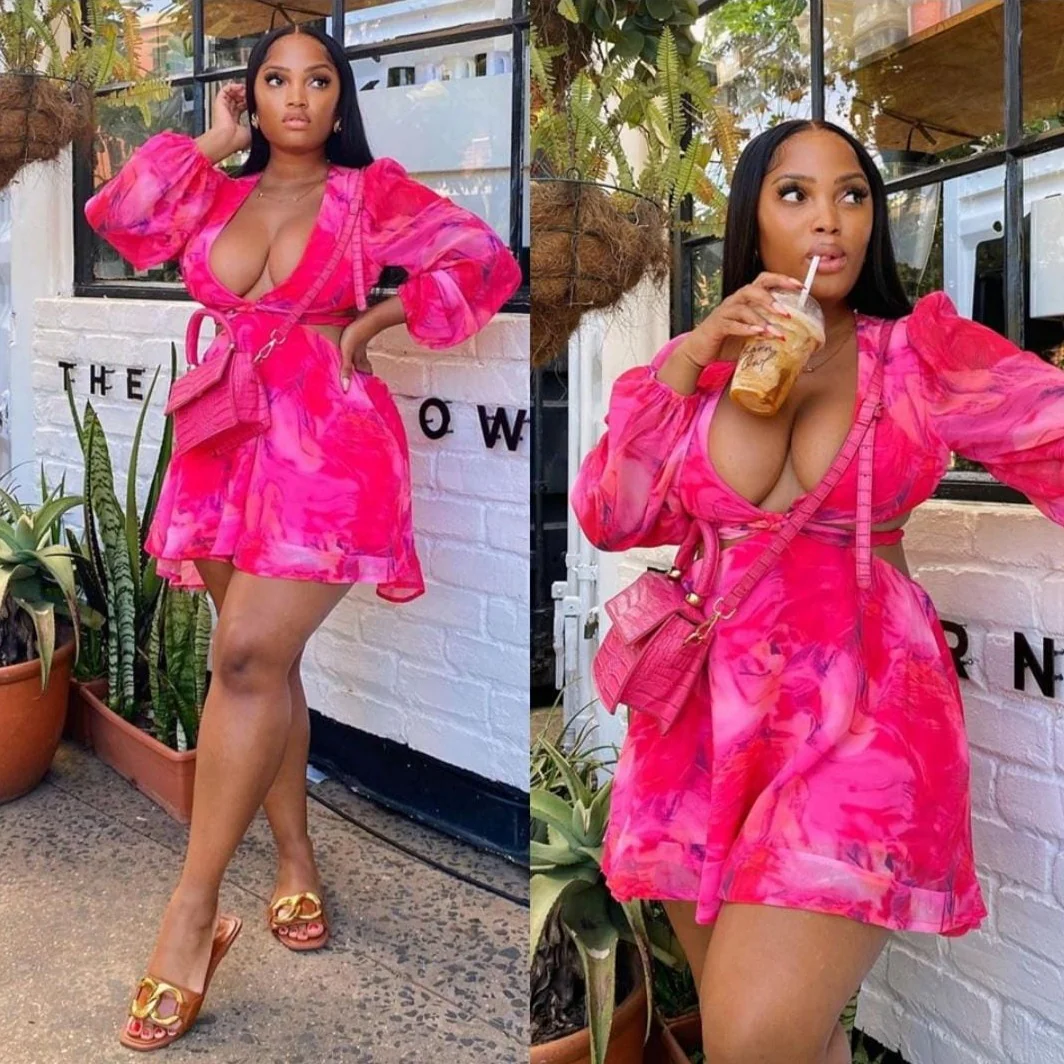Long Sleeve Floral Top & Skirt Set - Image 5