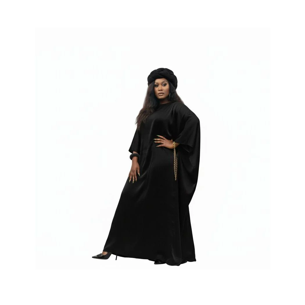 Long Sleeve kaftan Elegant Satin Robe. - Image 2