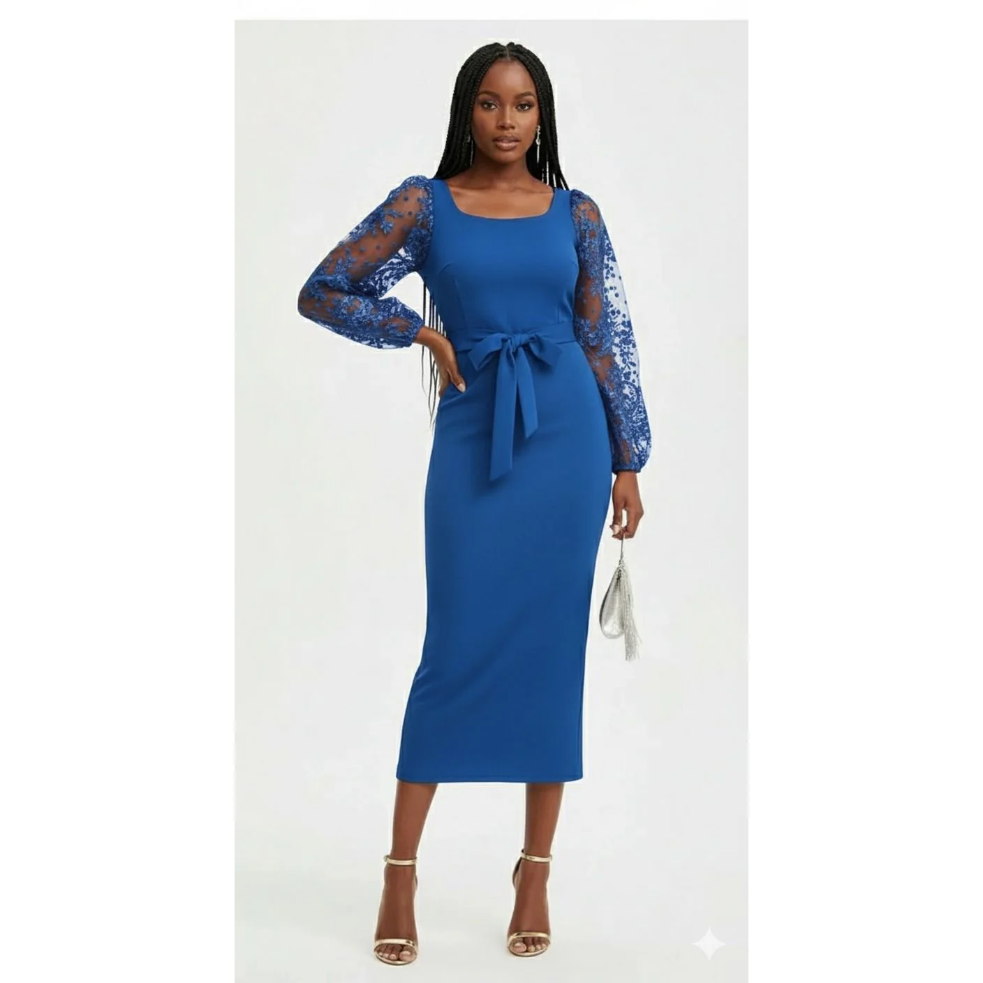 Long Sleeve Lace Bodycon Dress - Image 4