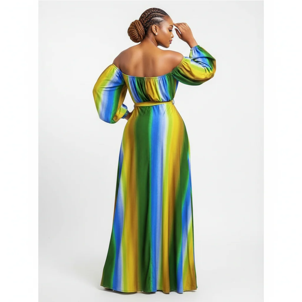Long Sleeve Off Shoulder Maxi dress - Image 3