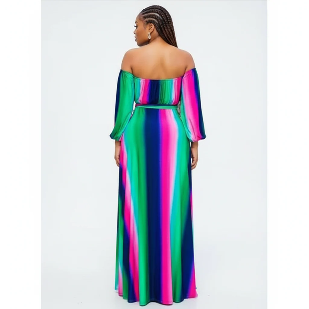 Long Sleeve Off Shoulder Maxi dress - Image 4