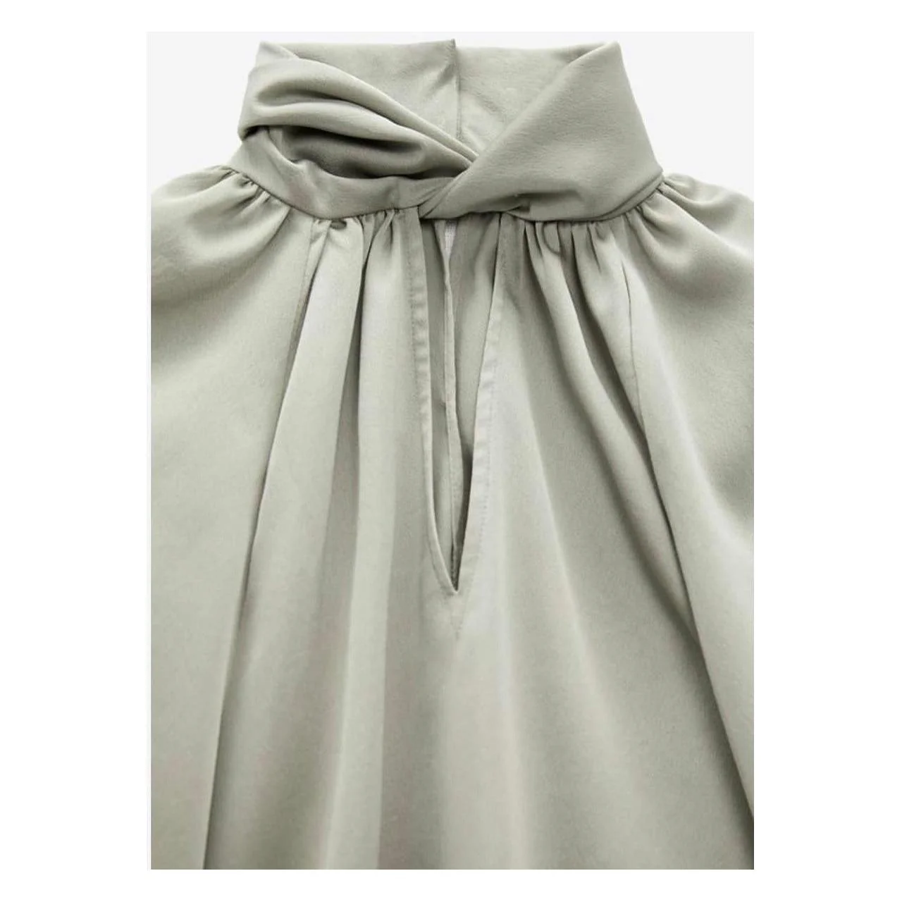 Long Sleeve Satin Blouse - Image 4