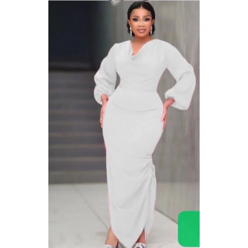 Long Sleeve Satin Dress - Image 3