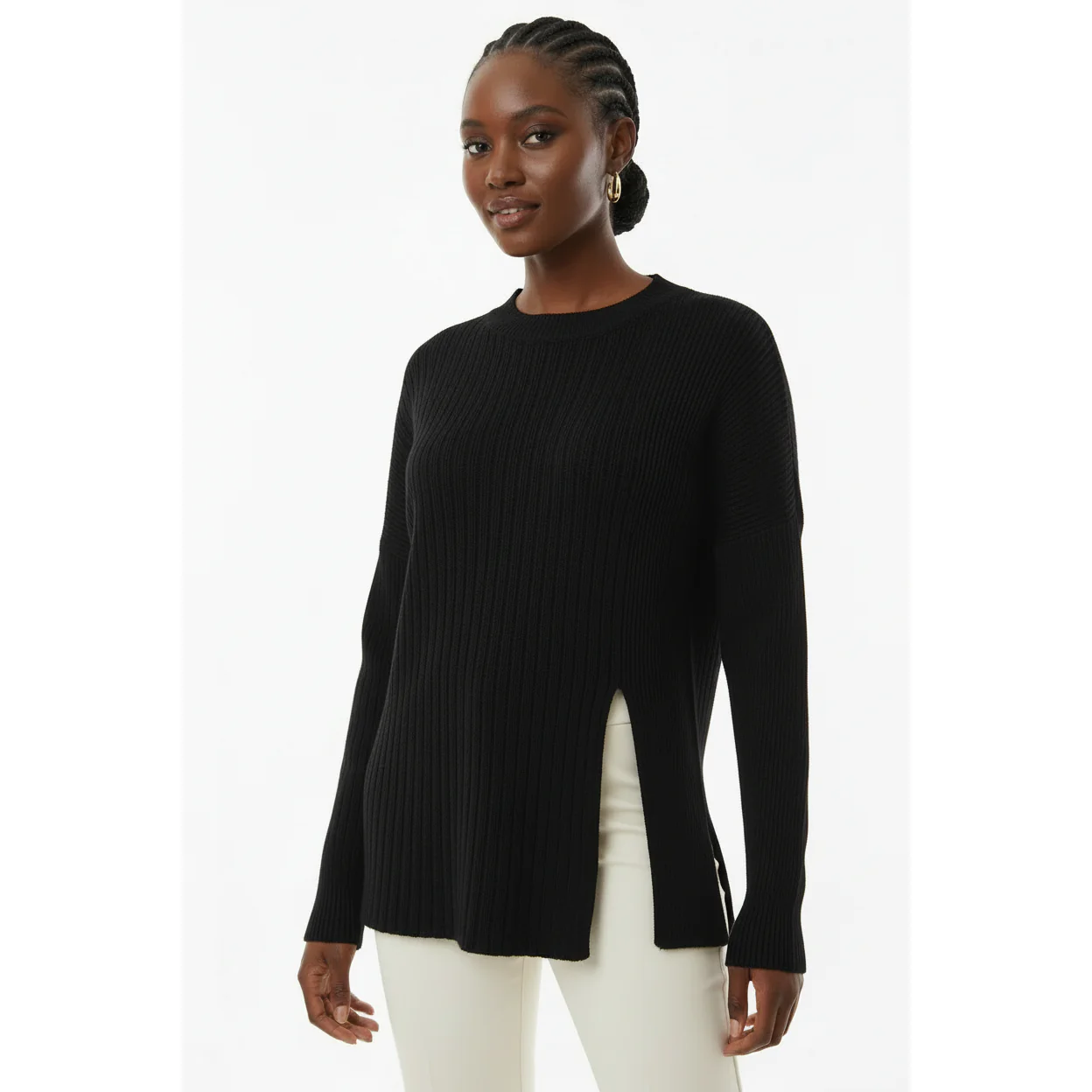 Long Sleeve Side Slit Top - Image 4
