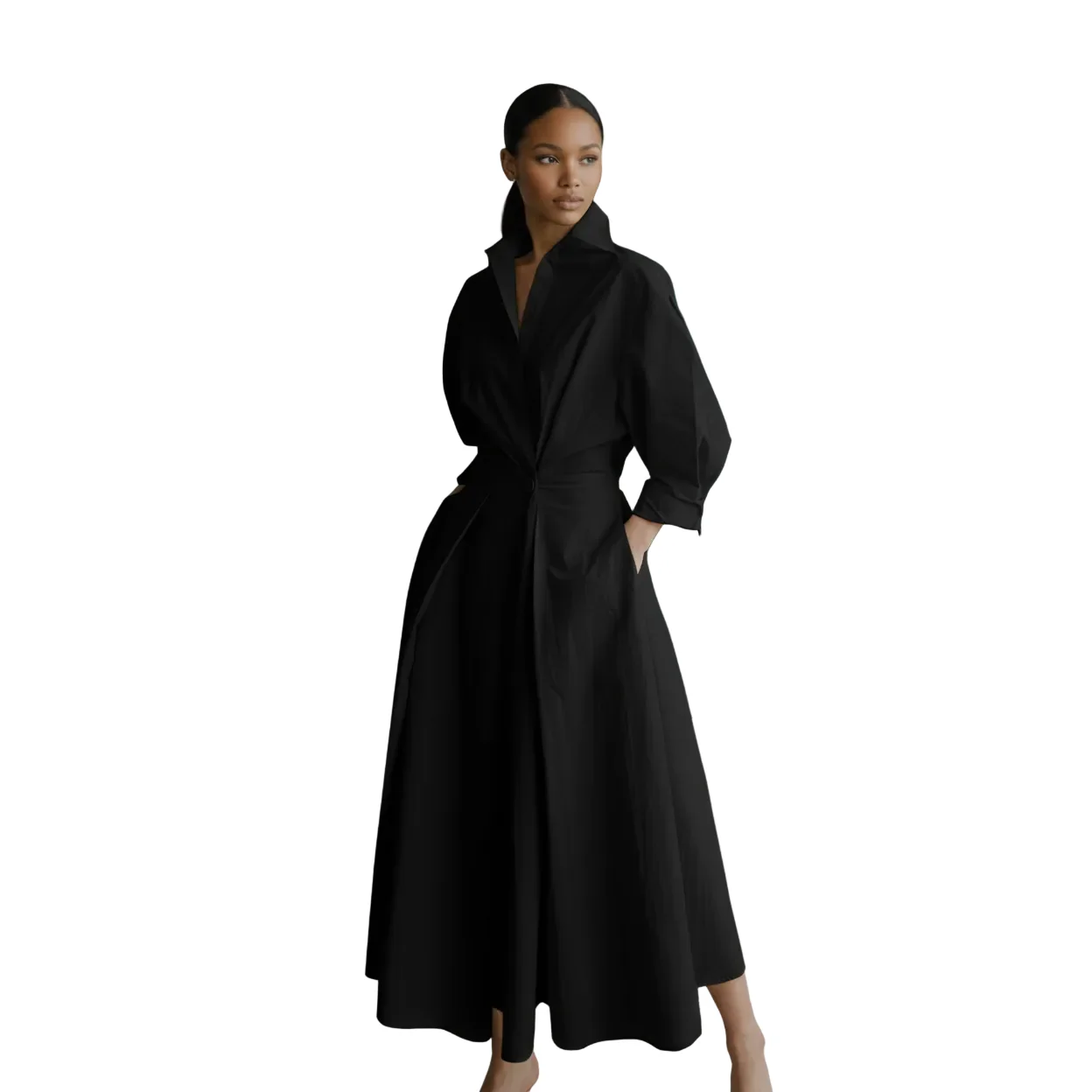 Spring Lapel Neck Sundress - Image 2