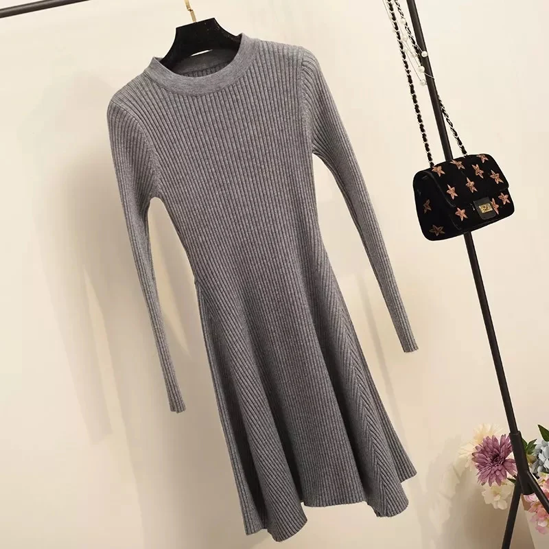 Long Sleeve Sweater Dress - Image 3