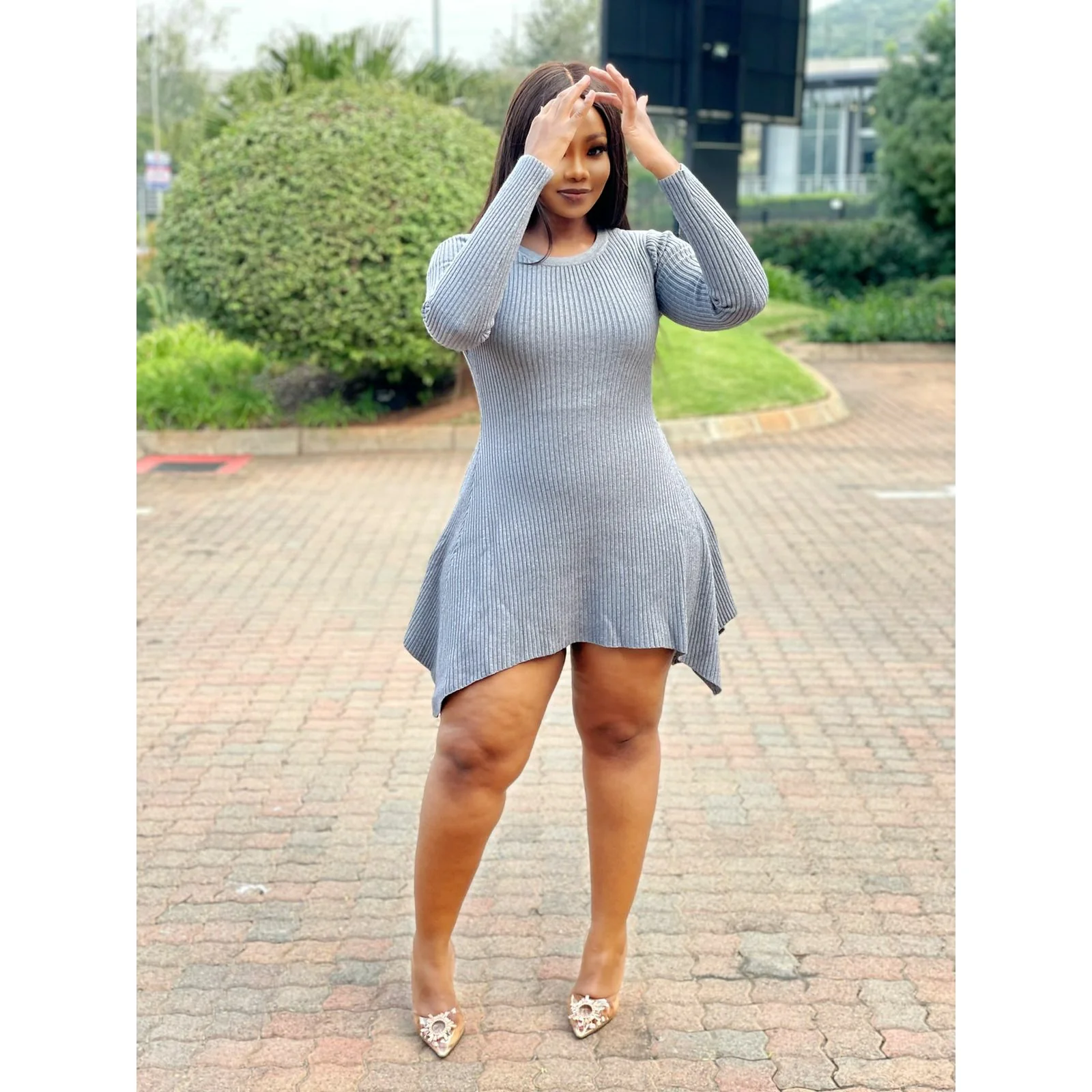 Long Sleeve Sweater Dress - Image 4