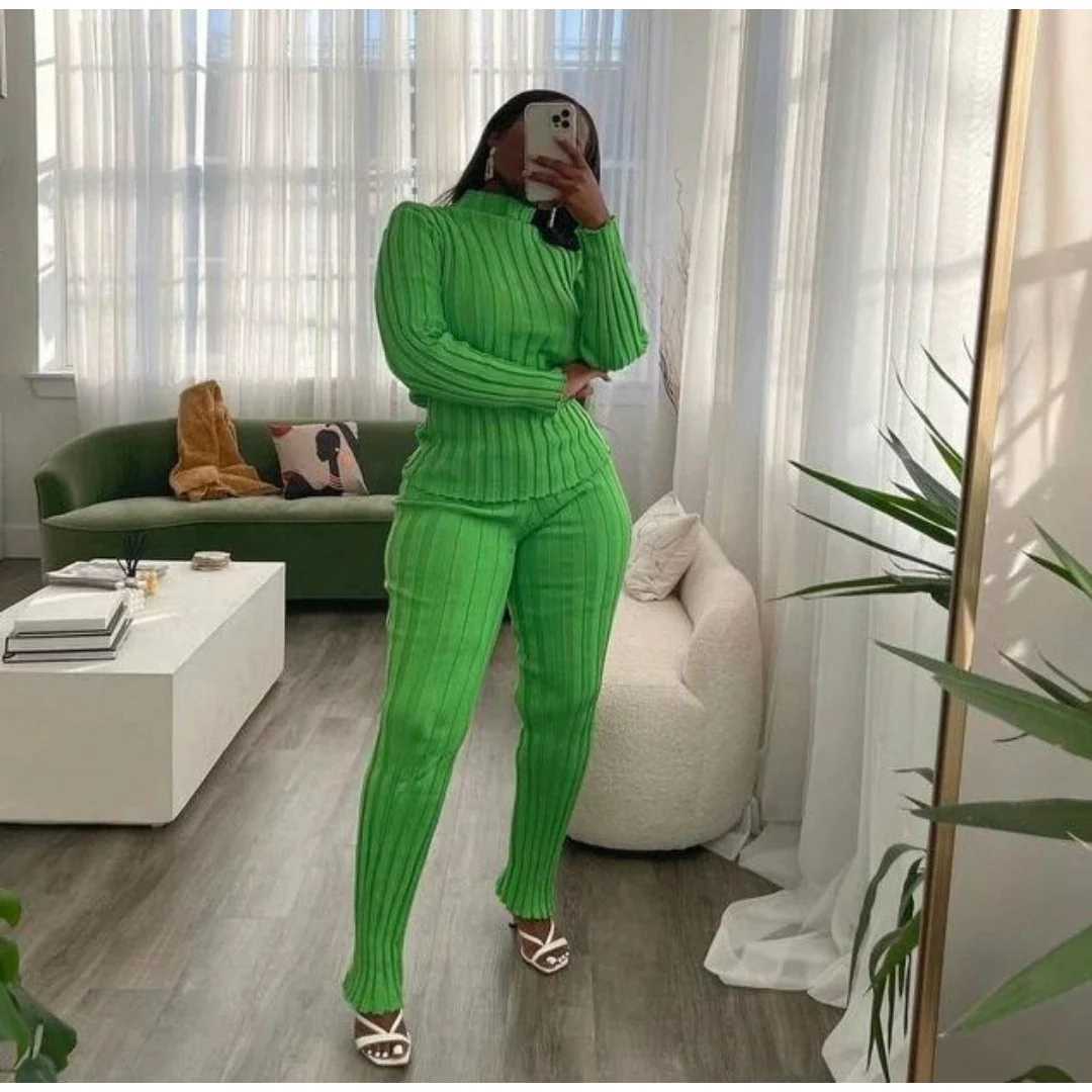 Long sleeve Sweater Kniited Set 