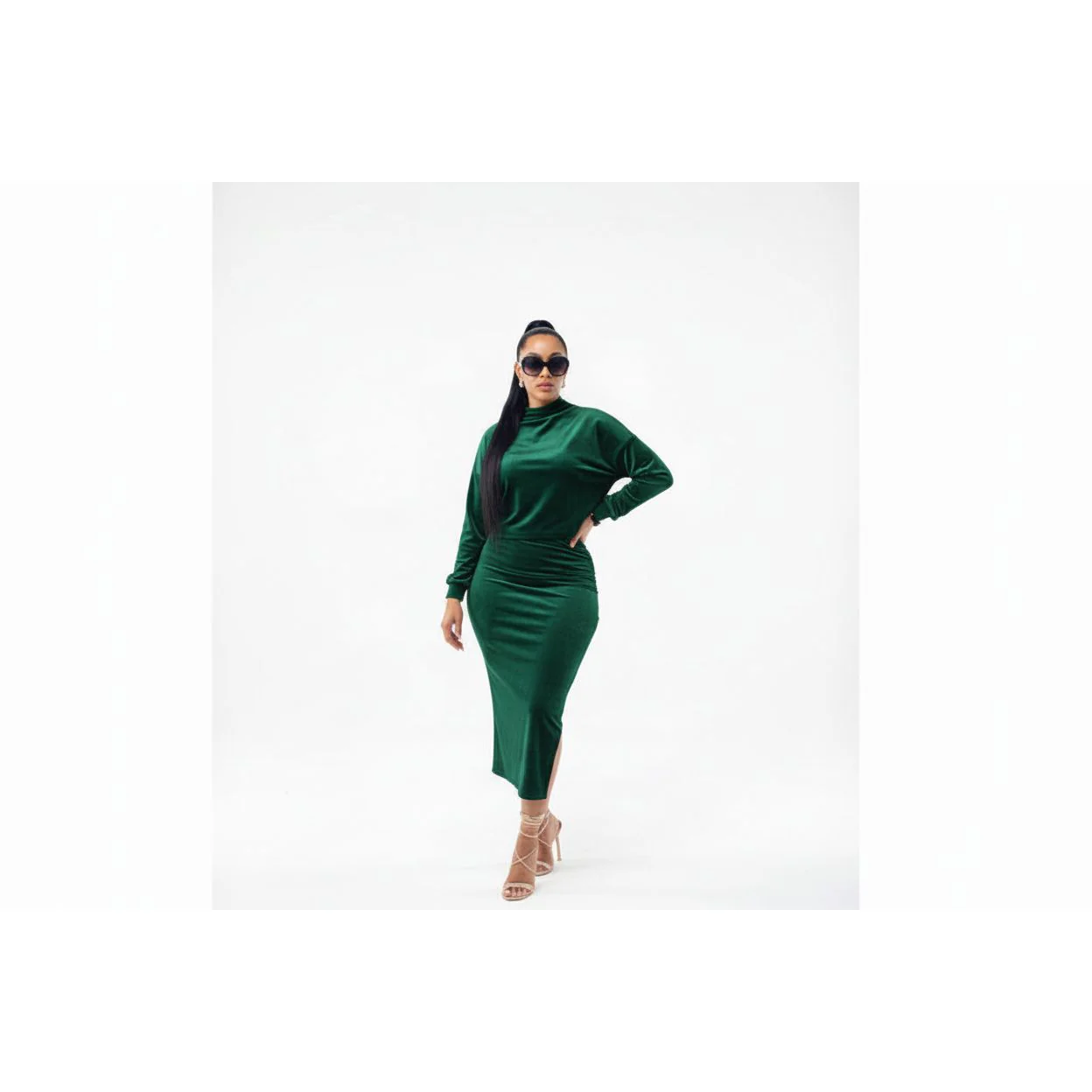 Long Sleeve Top and midi Skirt 2 Piece set. - Image 3