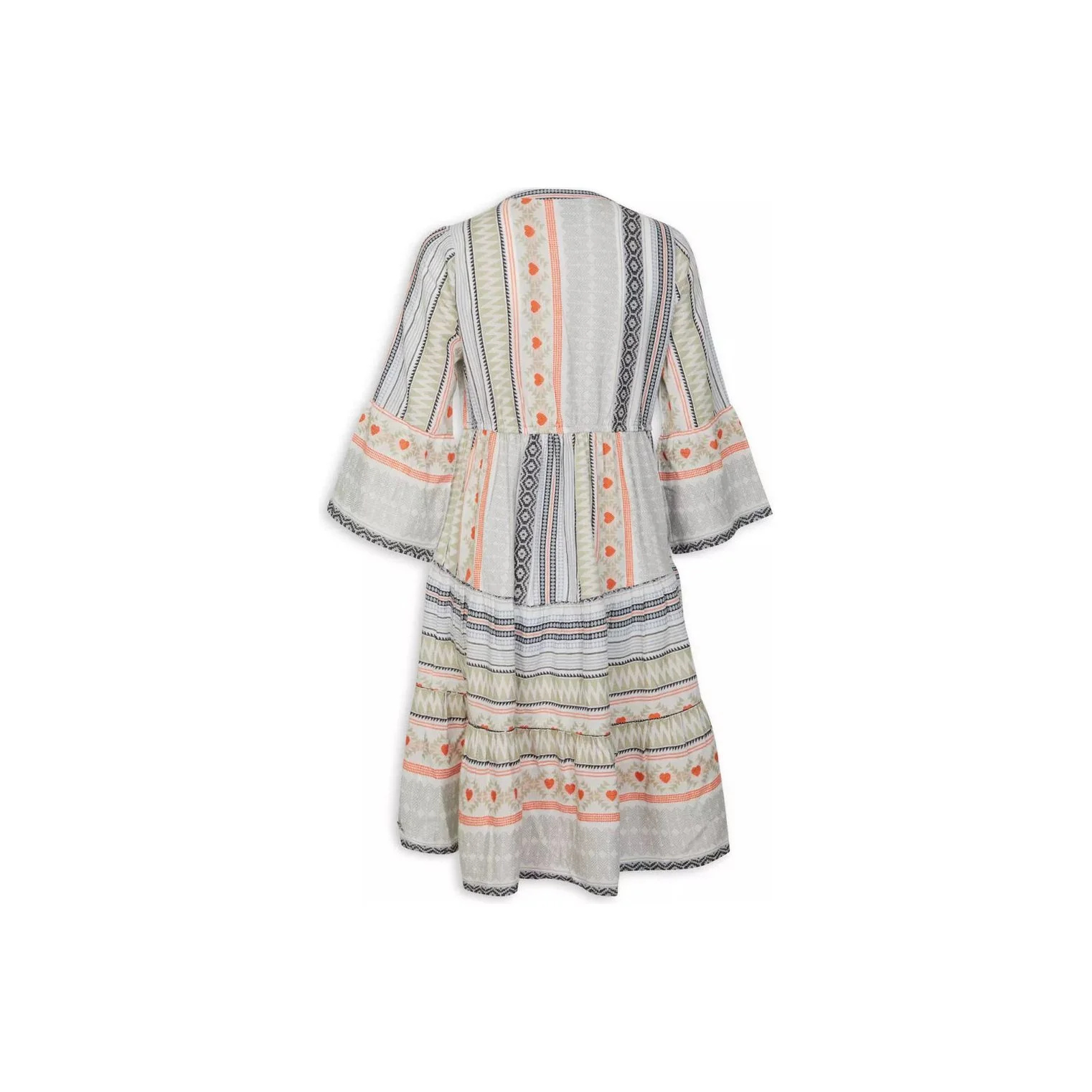 Long Sleeve V-neck Midi Dress - Image 6