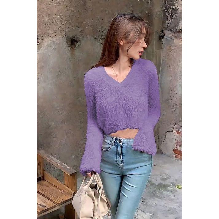 Long Sleeve V-Neck Top - Image 3