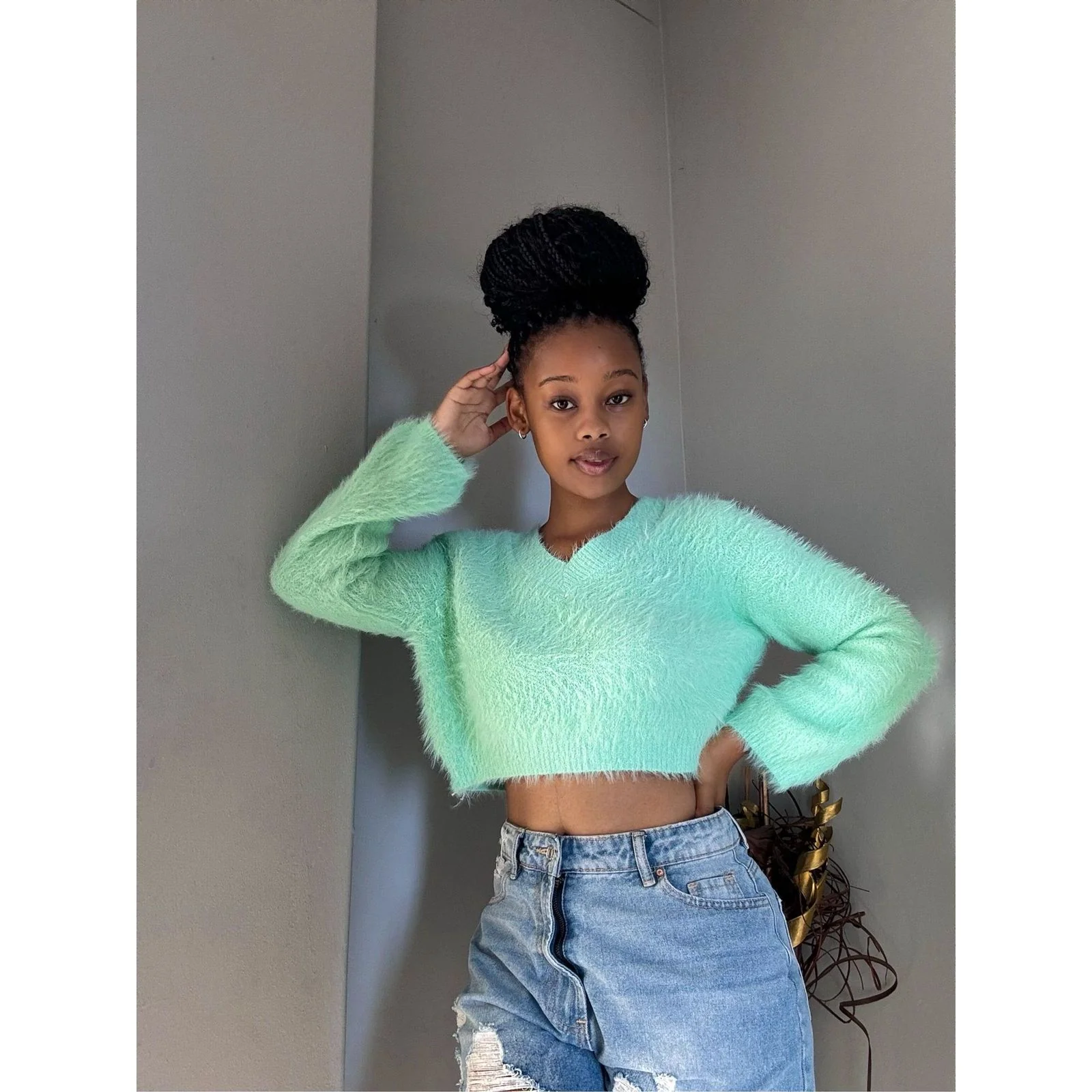 Long Sleeve V-Neck Top - Image 7