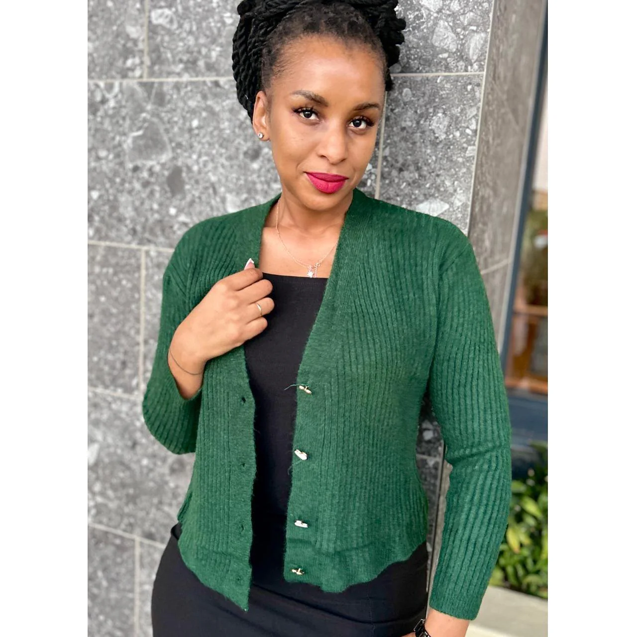 Long Sleeve V-Neck Top - Image 3