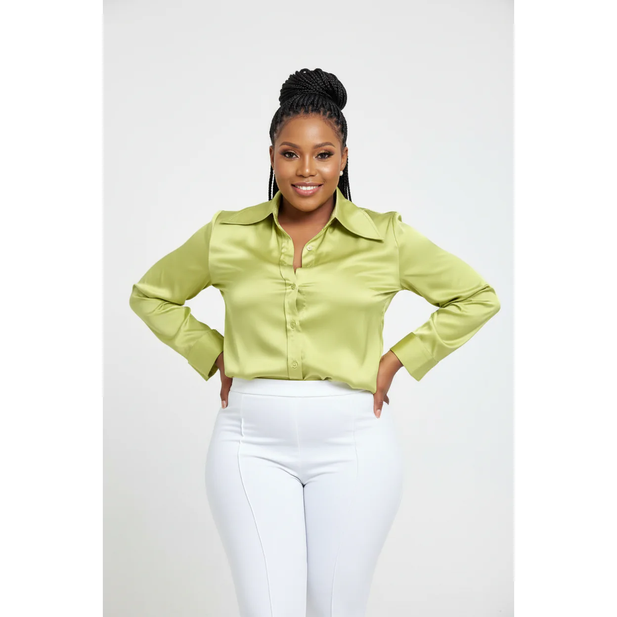 Long-sleeve Vintage Shirt Blouse - Image 3