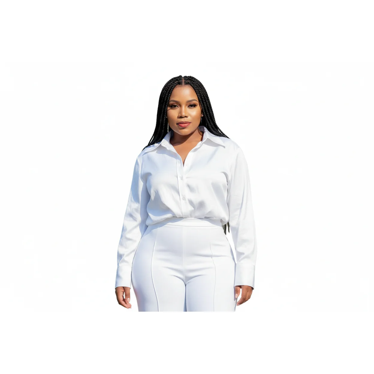 Long-sleeve Vintage Shirt Blouse - Image 4
