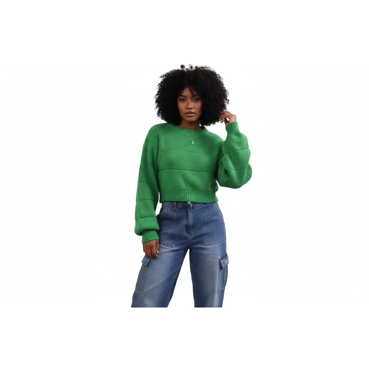 Long Sleeve Wool Knitted Stretchy Sweater - Image 3