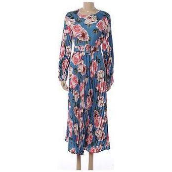 Long-sleeved Spring Summer Fashion Printing Belted Dress. - Image 3