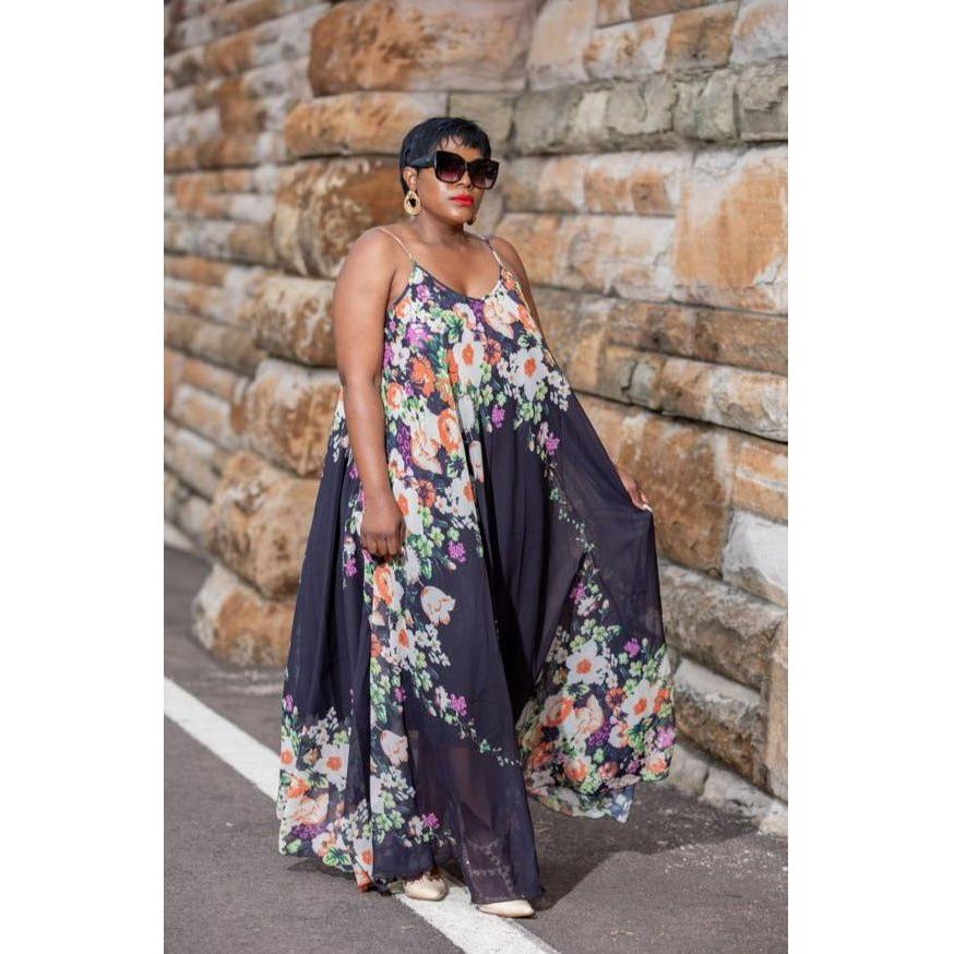 Long Sleeveless Chiffon Dress - Image 4