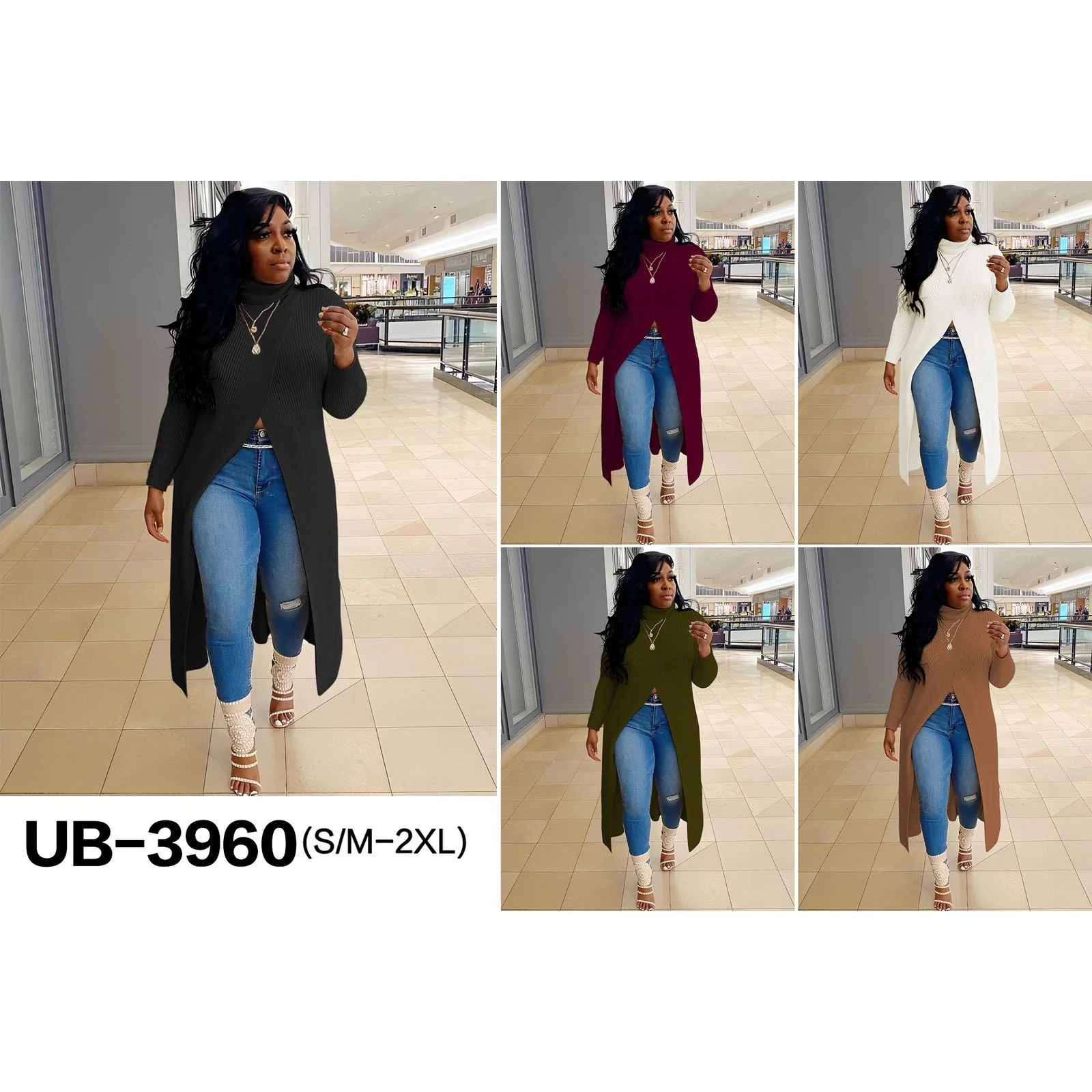 Long Sleeves High Neck Dress - Image 5