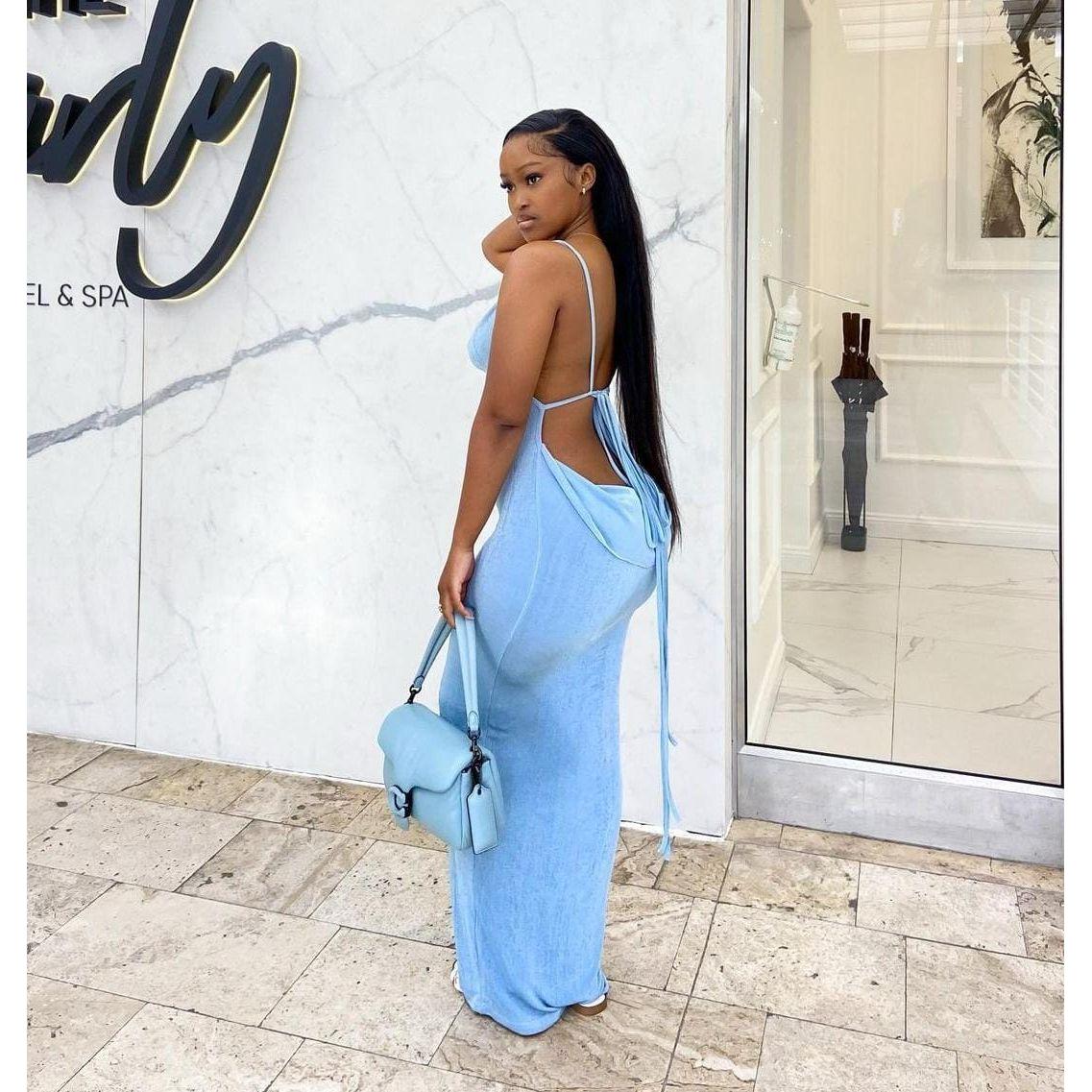 Long Tail Backless Sexy Dress - Image 11