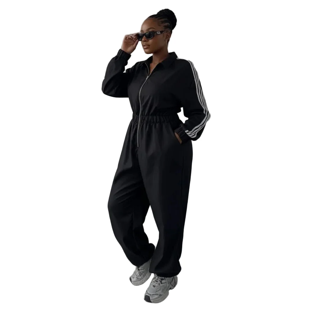 Long Zipper overall jumpsuit - Image 4