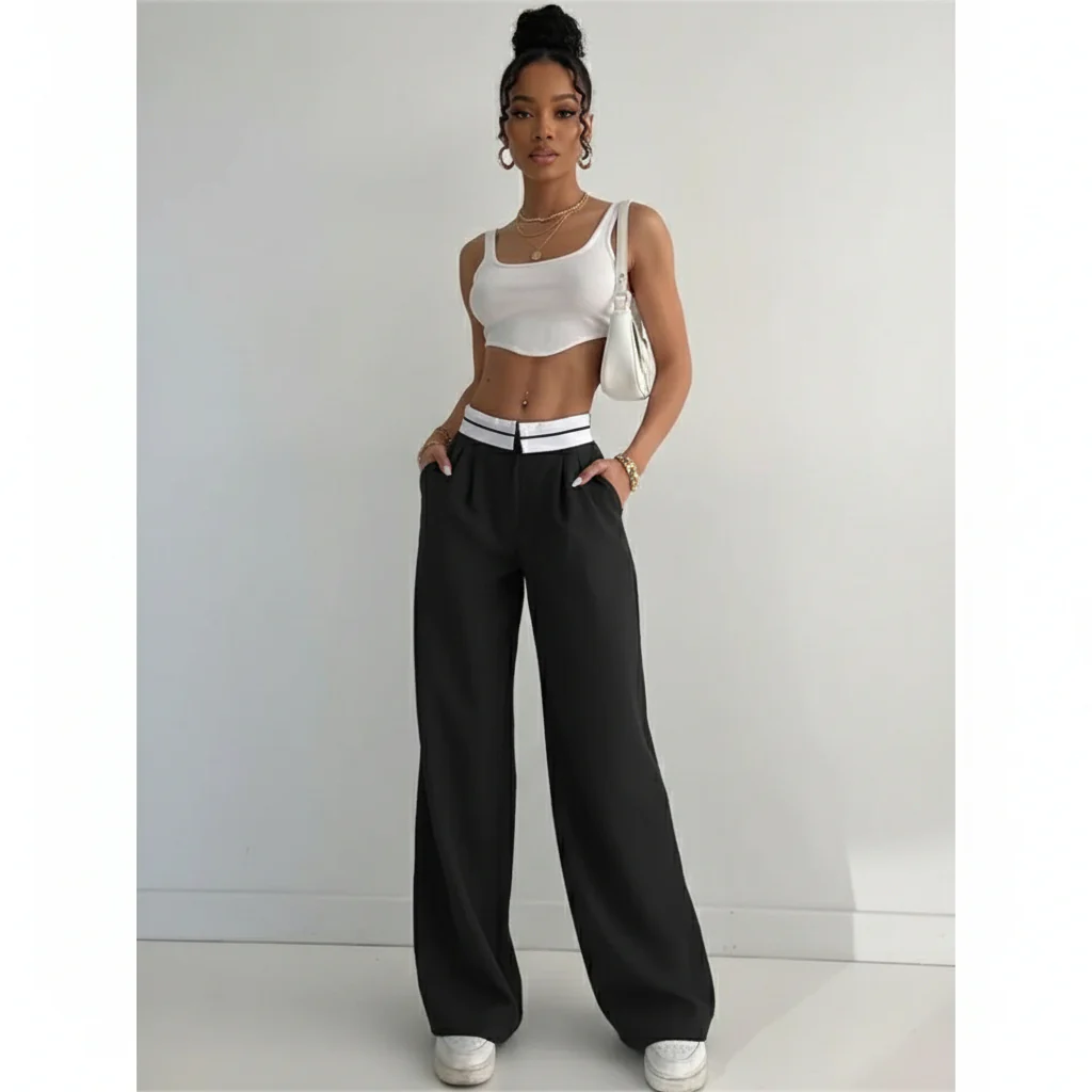 Loose High Waisted Pants - Image 5