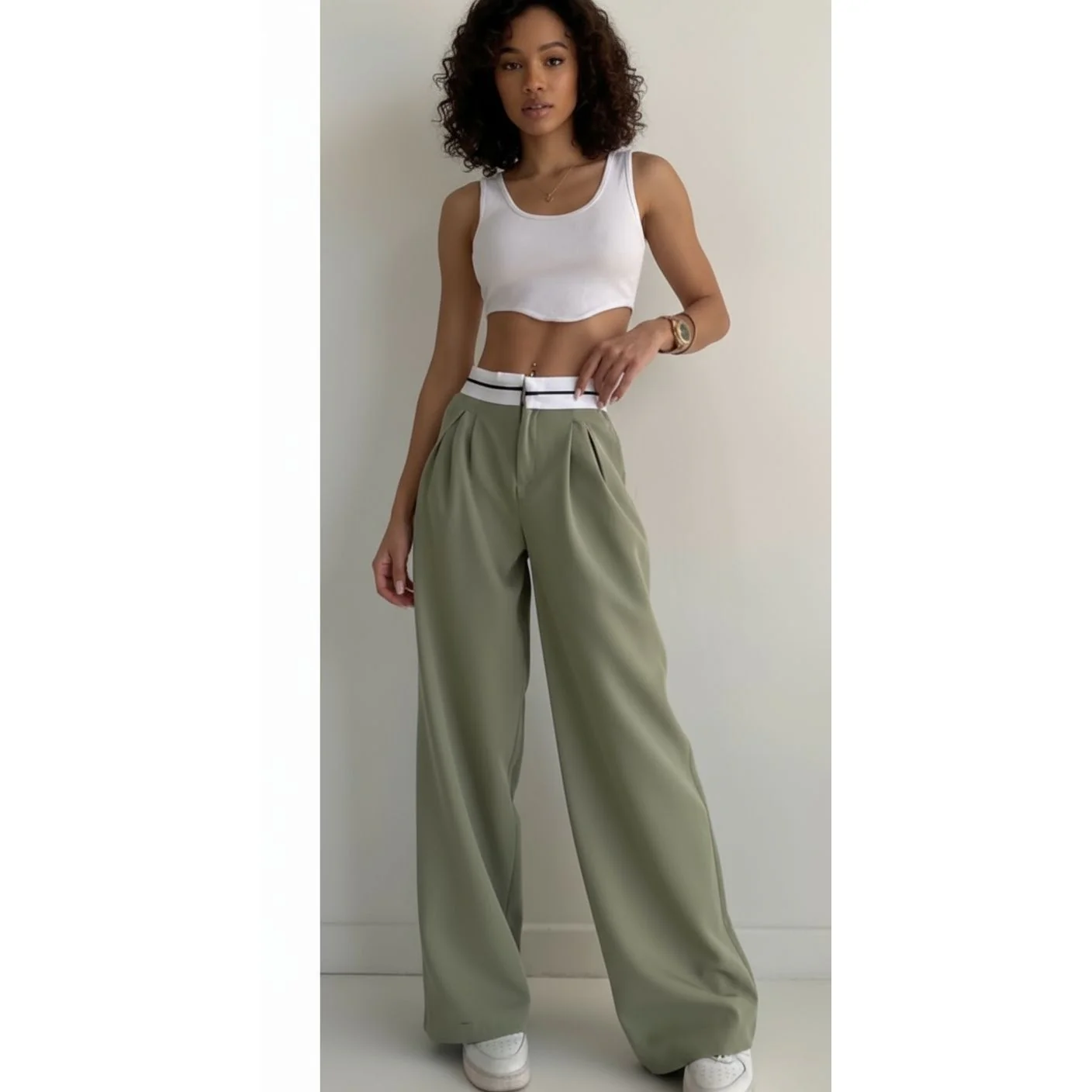 Loose High Waisted Pants - Image 6