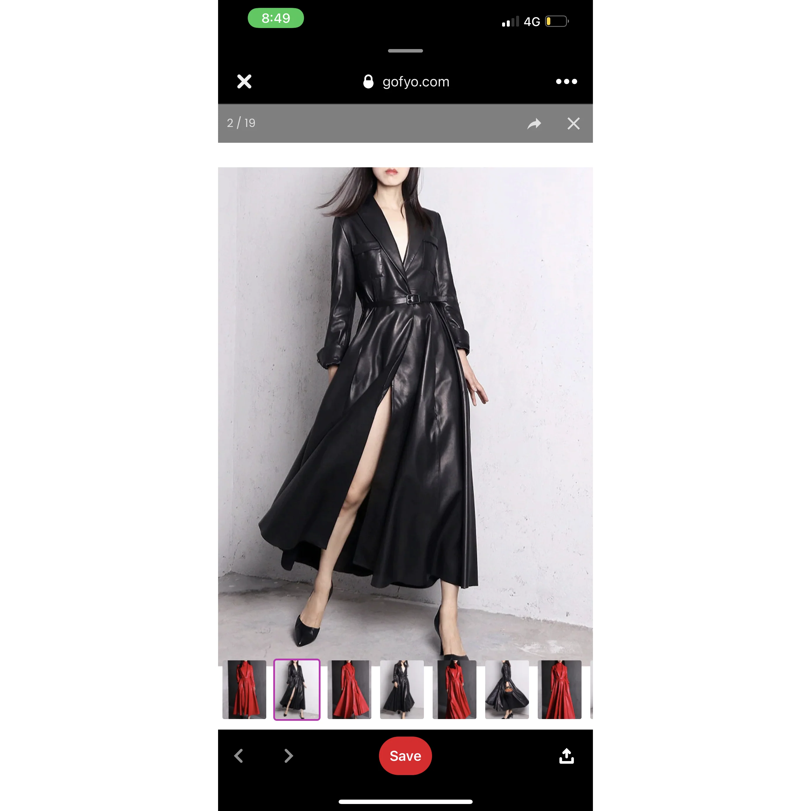 Maxi Pu Leather Tranche Coat - Image 12