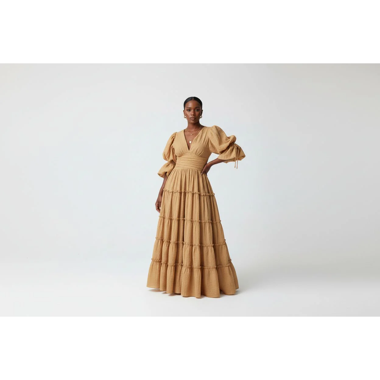 Maxi V-Neck Dress - Image 2