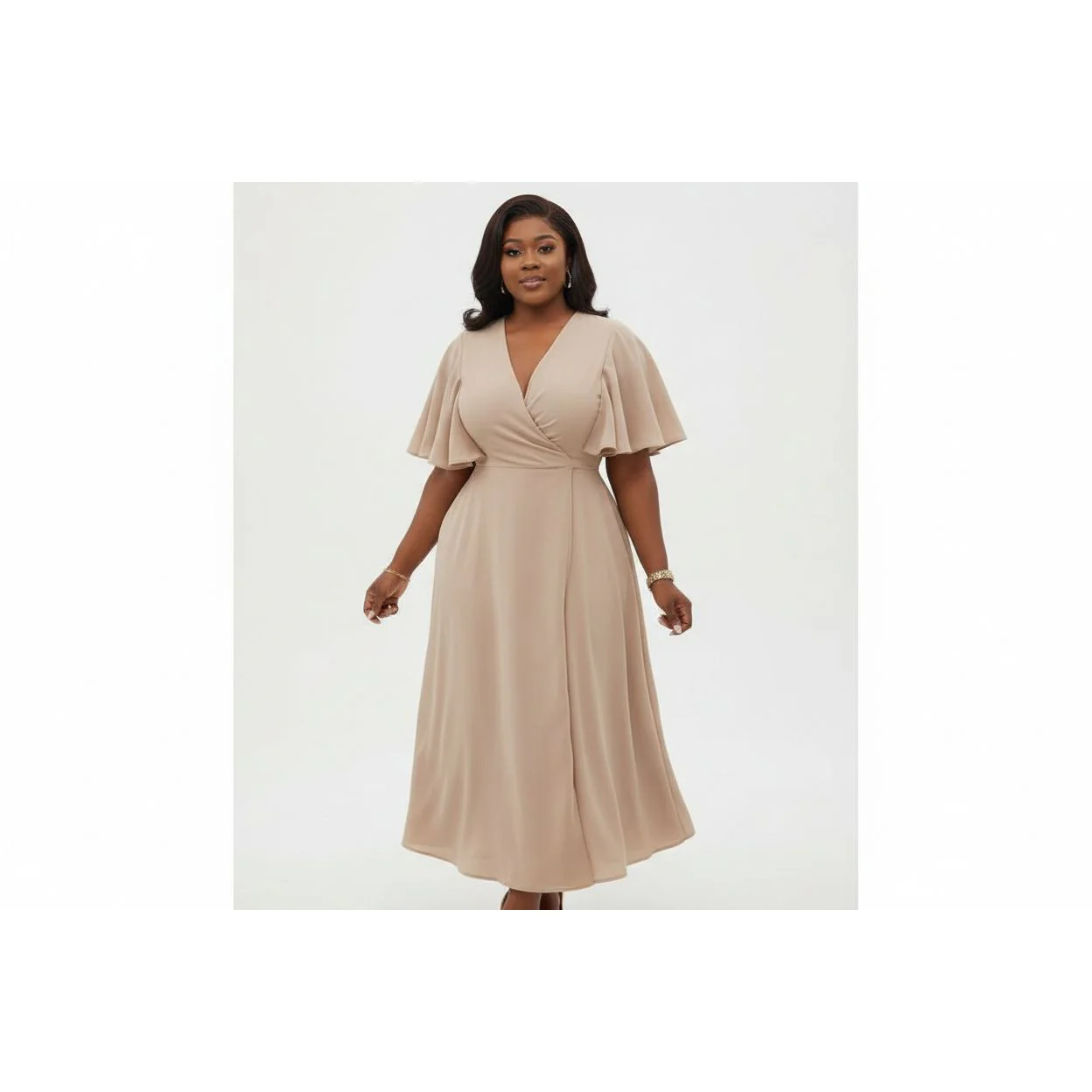Modest Short Sleeve Elegant Dress - Image 2