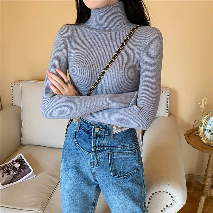 Unisex Turtleneck Long Sleeve Sweatshirt. - Image 3
