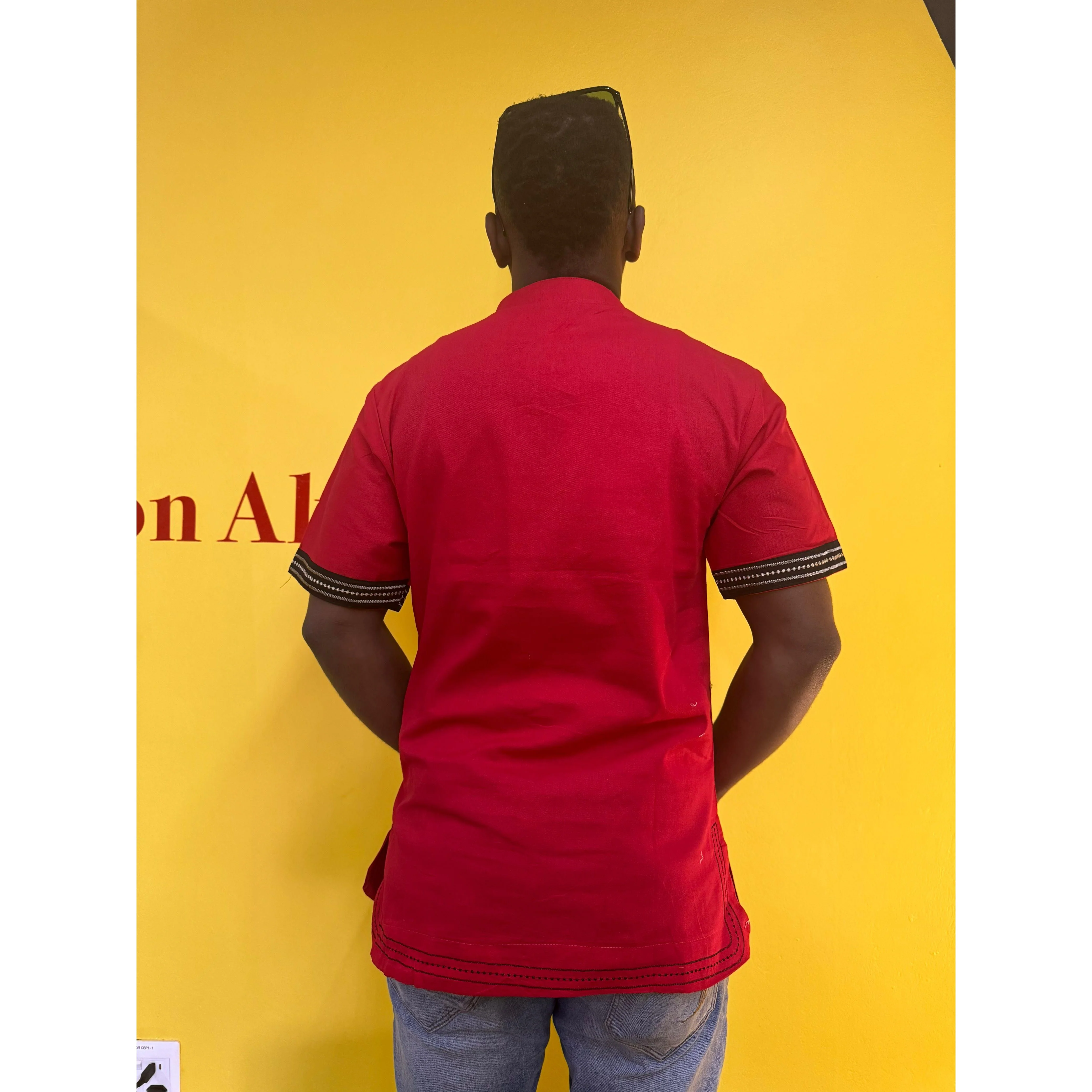 Mens African Vintage Embroidered T-Shirt - Image 17