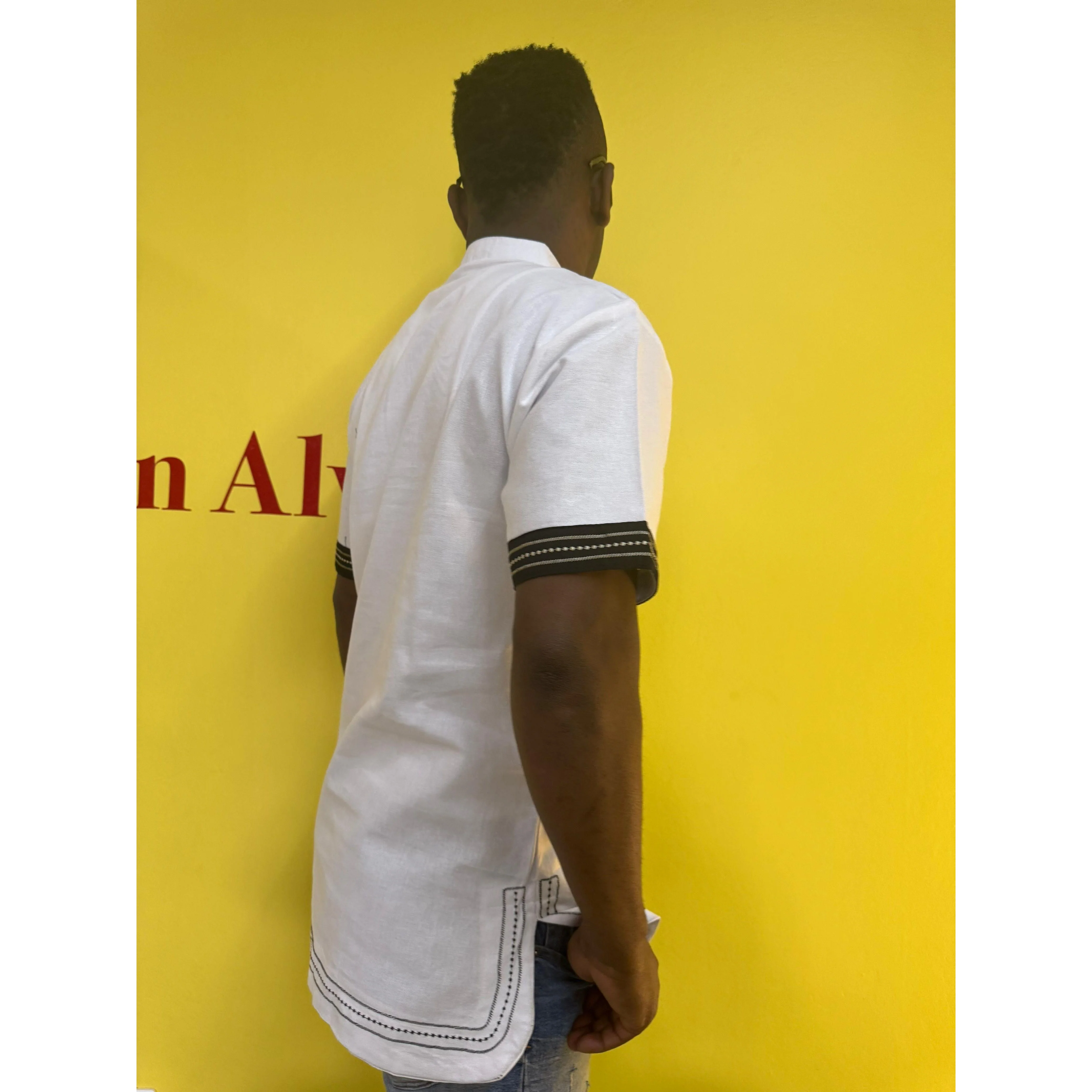 Mens African Vintage Embroidered T-Shirt - Image 21