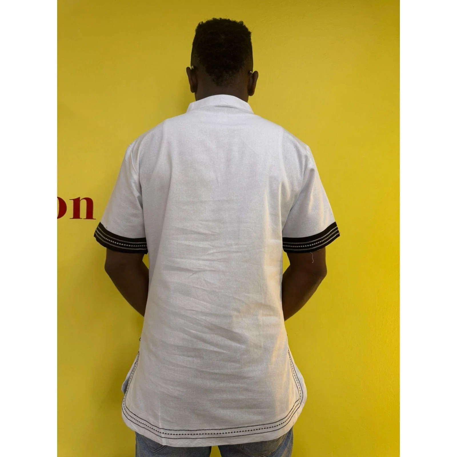 Mens African Vintage Embroidered T-Shirt - Image 22