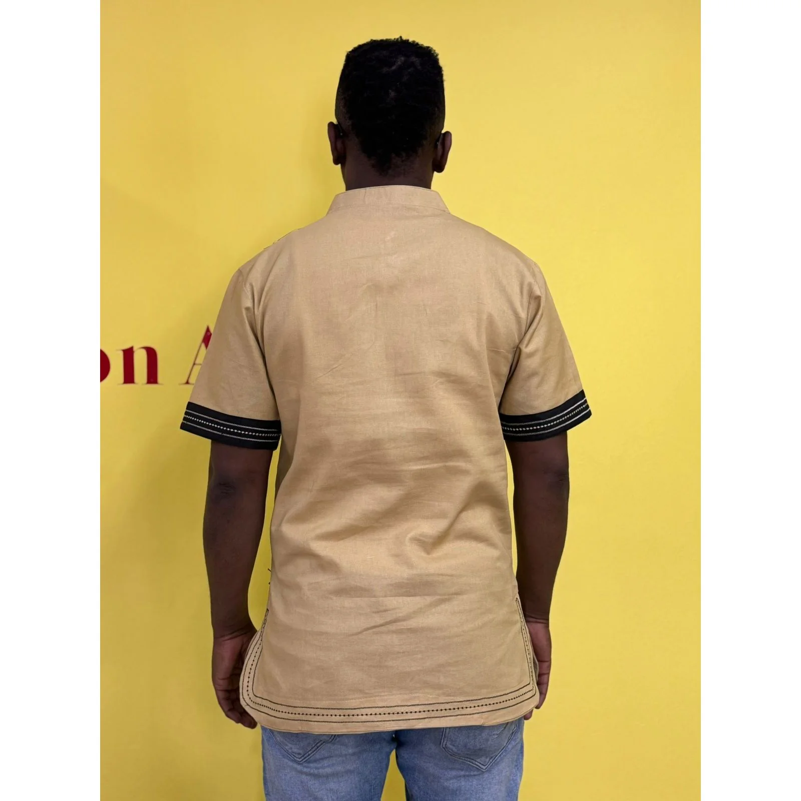 Mens African Vintage Embroidered T-Shirt - Image 32