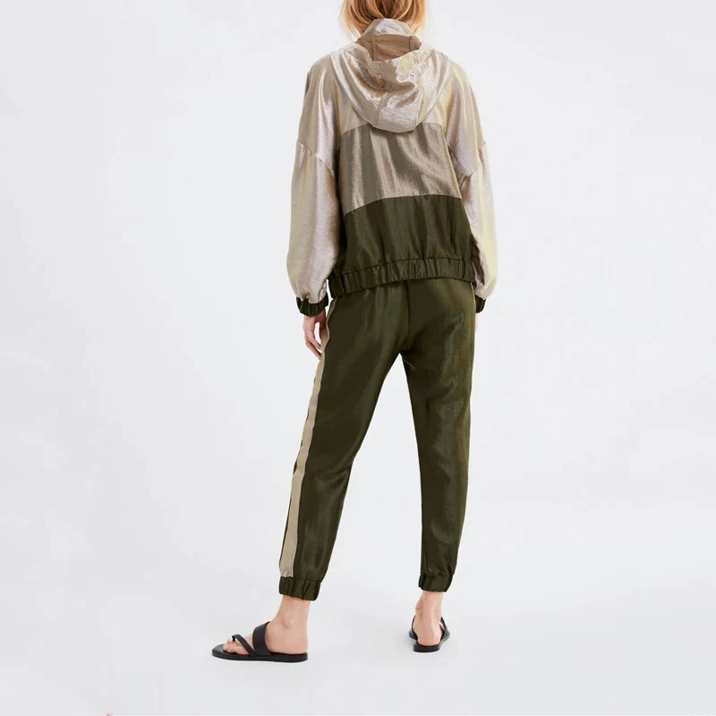 Metallic Satin Hooded Tracksuit - Image 12