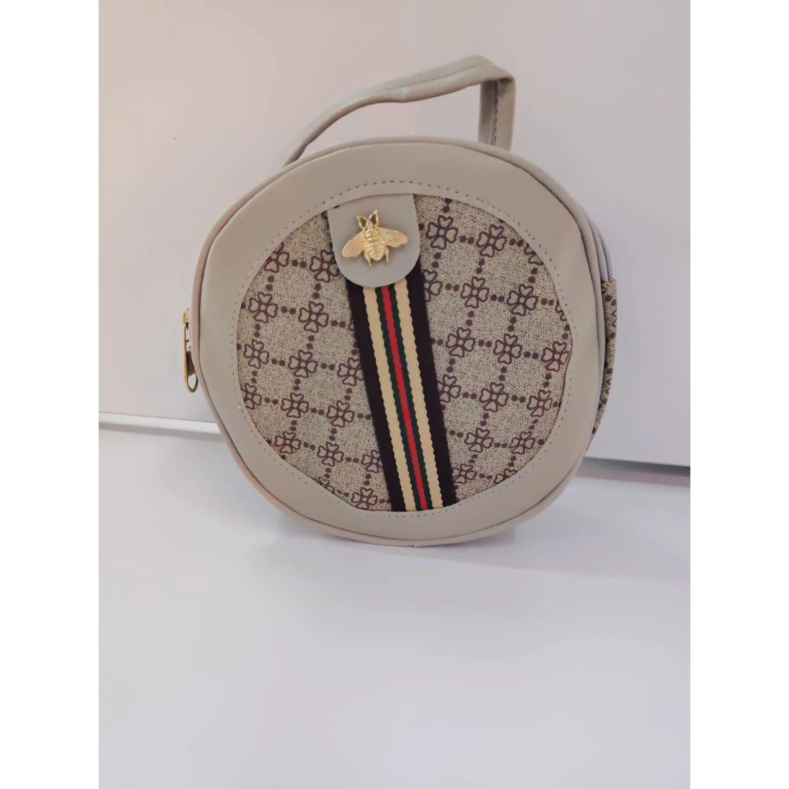Mini Round Ophidia Leather Crossbody Bag - Image 2