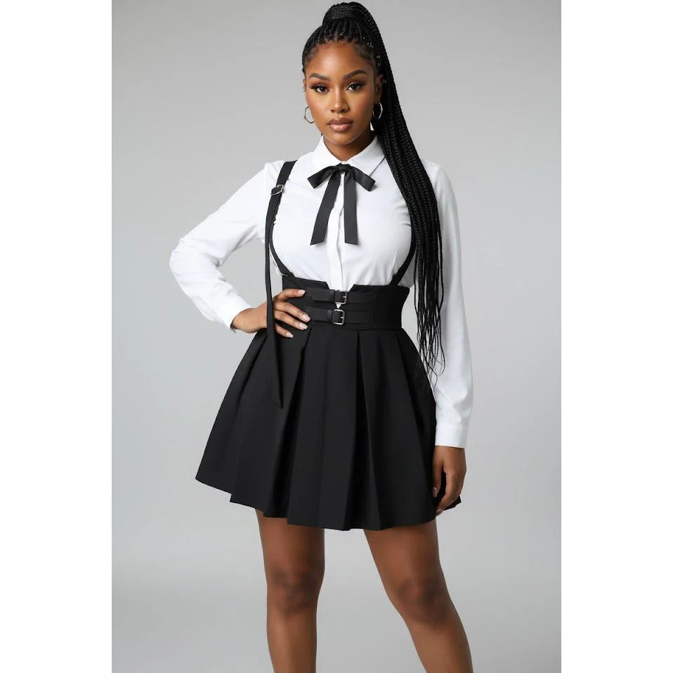 Mini Skirt With Removable Shoulder Straps - Image 2