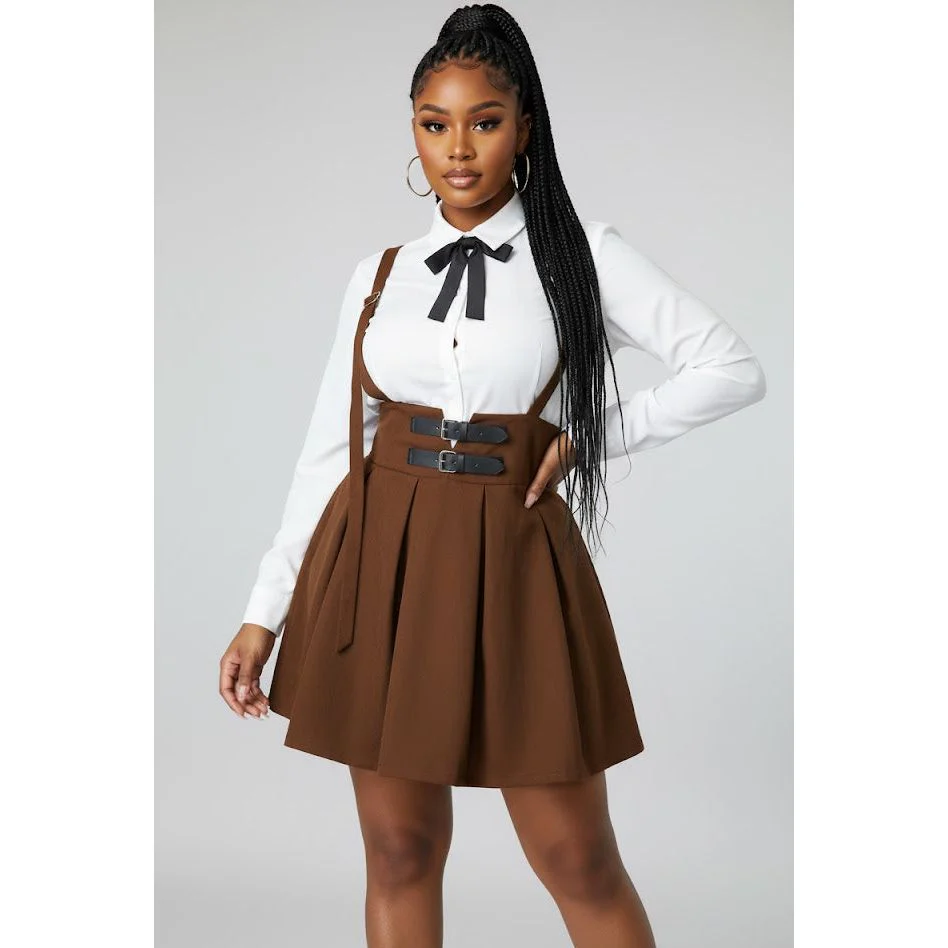Mini Skirt With Removable Shoulder Straps - Image 3