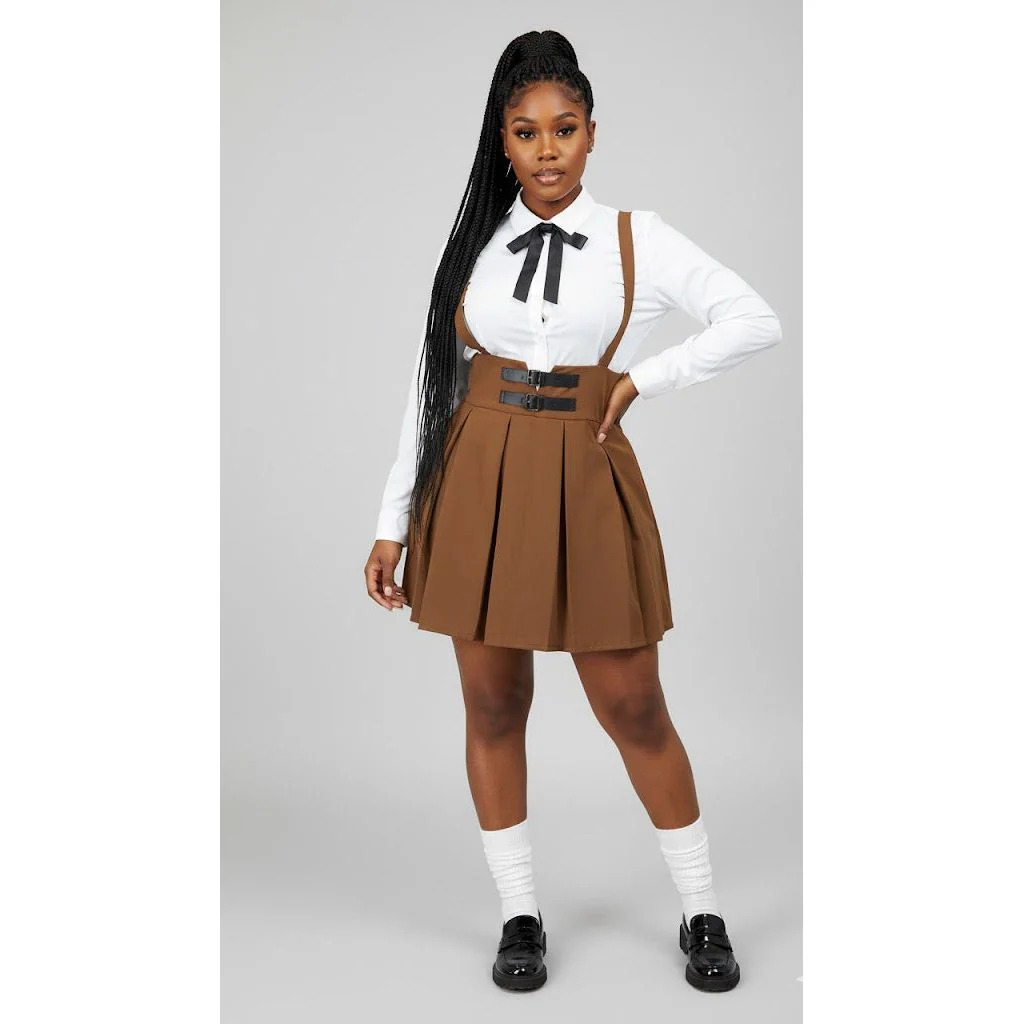Mini Skirt With Removable Shoulder Straps - Image 4