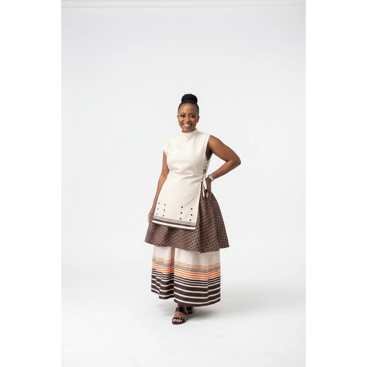 Multi-Color African Sleeveless Maxi Dress