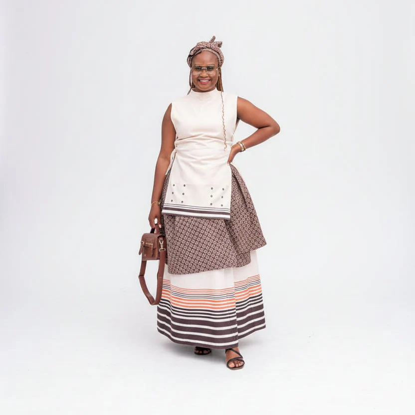 Multi-Color African Sleeveless Maxi Dress - Image 2