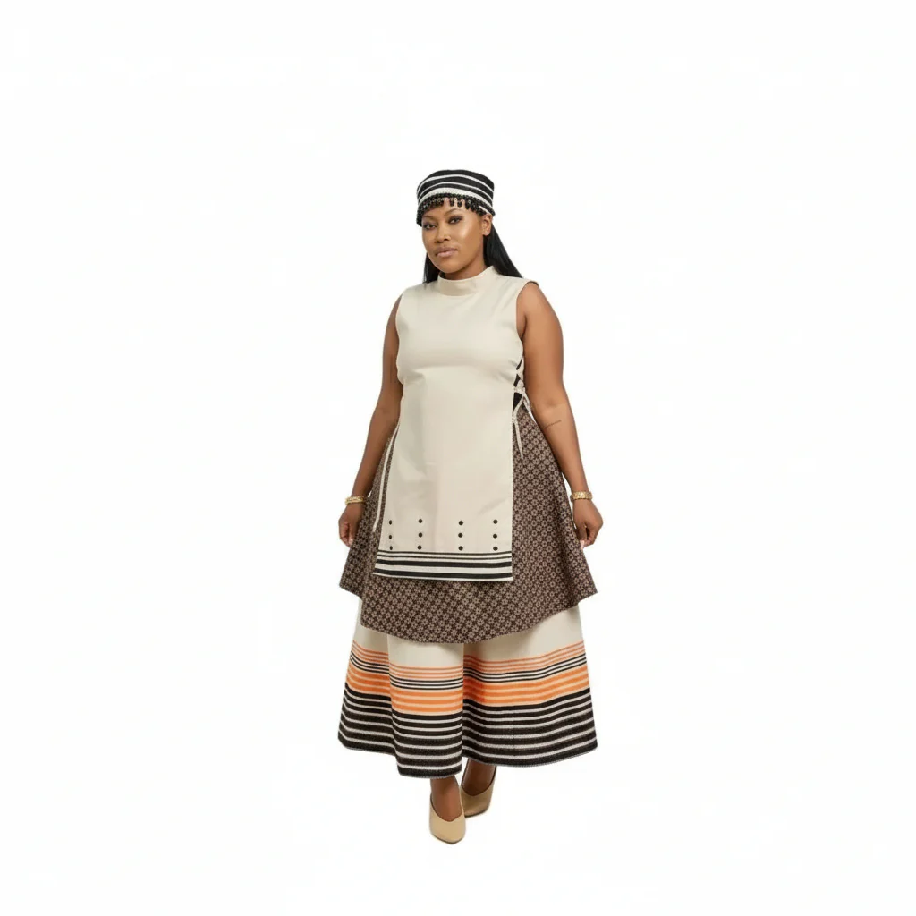Multi-Color African Sleeveless Maxi Dress - Image 5