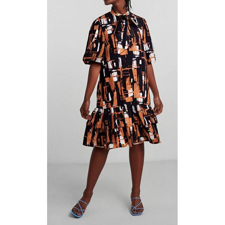 Multi-Color Choux Cotton Mini Dress - Image 3
