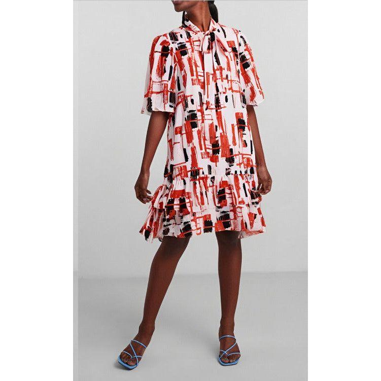 Multi-Color Choux Cotton Mini Dress - Image 4